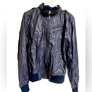 High End The Eighty Twenty Bauhaus Retro Women’s M Cafe Racer Navy Blue Jacket